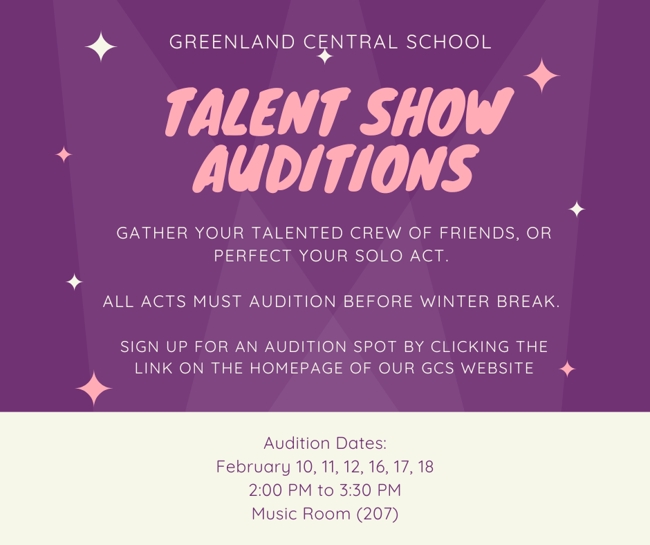 Talent Show Auditions!